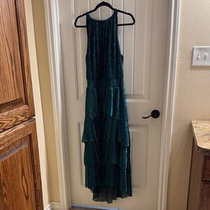 Halogen Teal High Low Dress